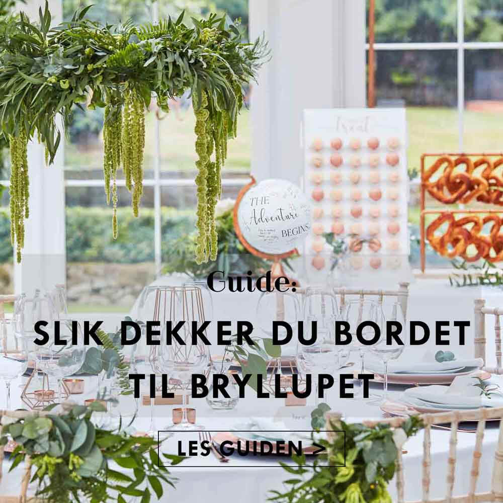 Slik dekker du bordet til bryllupet