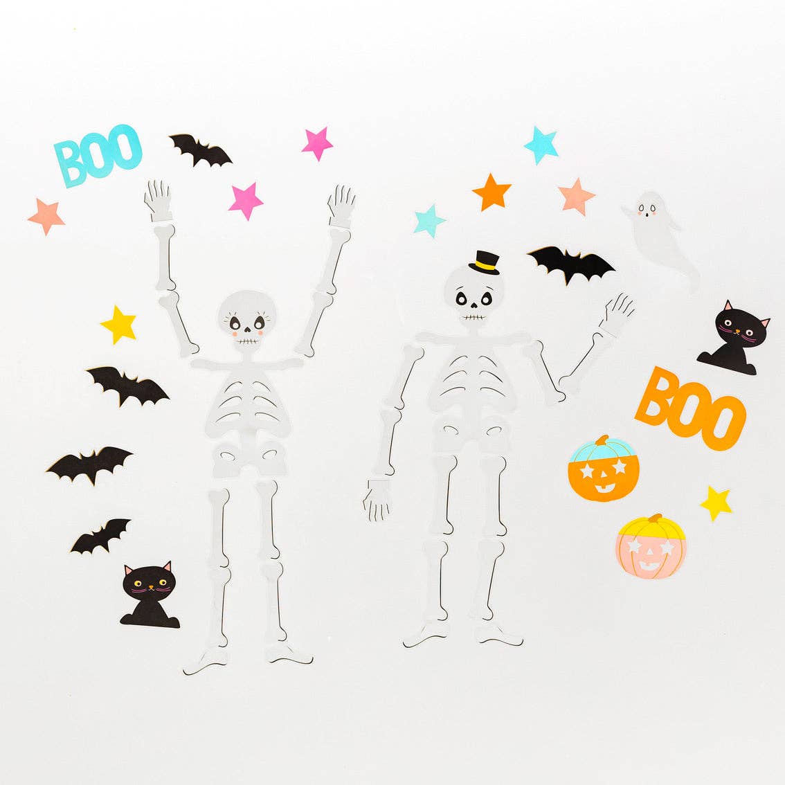Gresskarmotiv i detalj på vindusklistremerke til Halloween