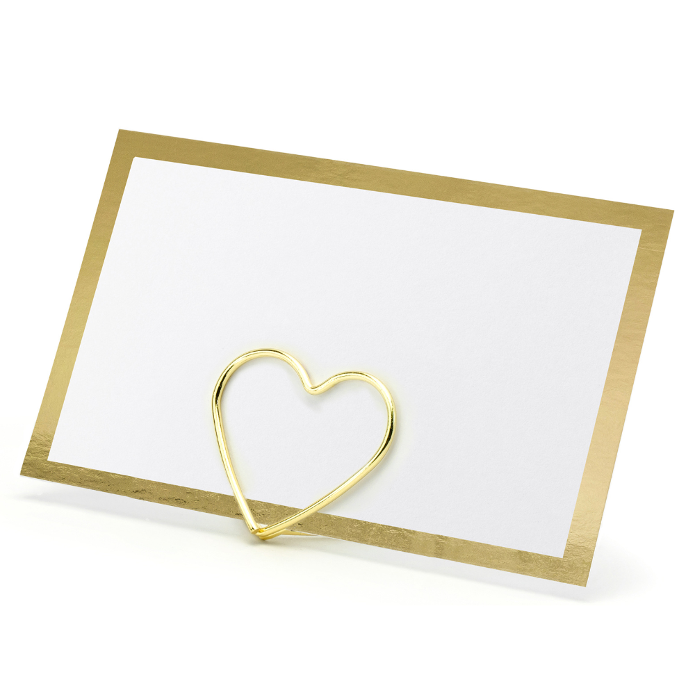 Bordkort med Gullramme 10 stk.