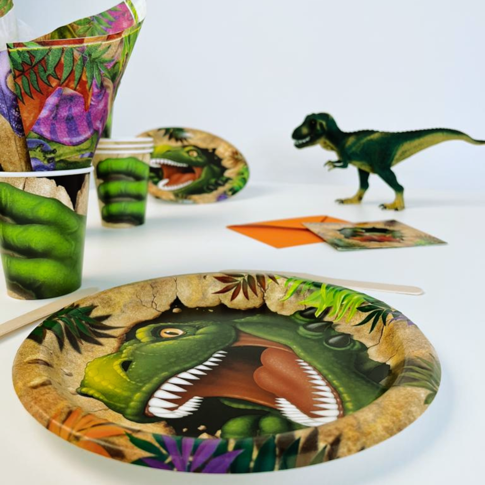 Dinosaurbursdag Tallerken 8 stk.