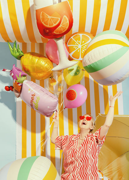 Stripete Ball Folieballong 75 cm - bilde 4