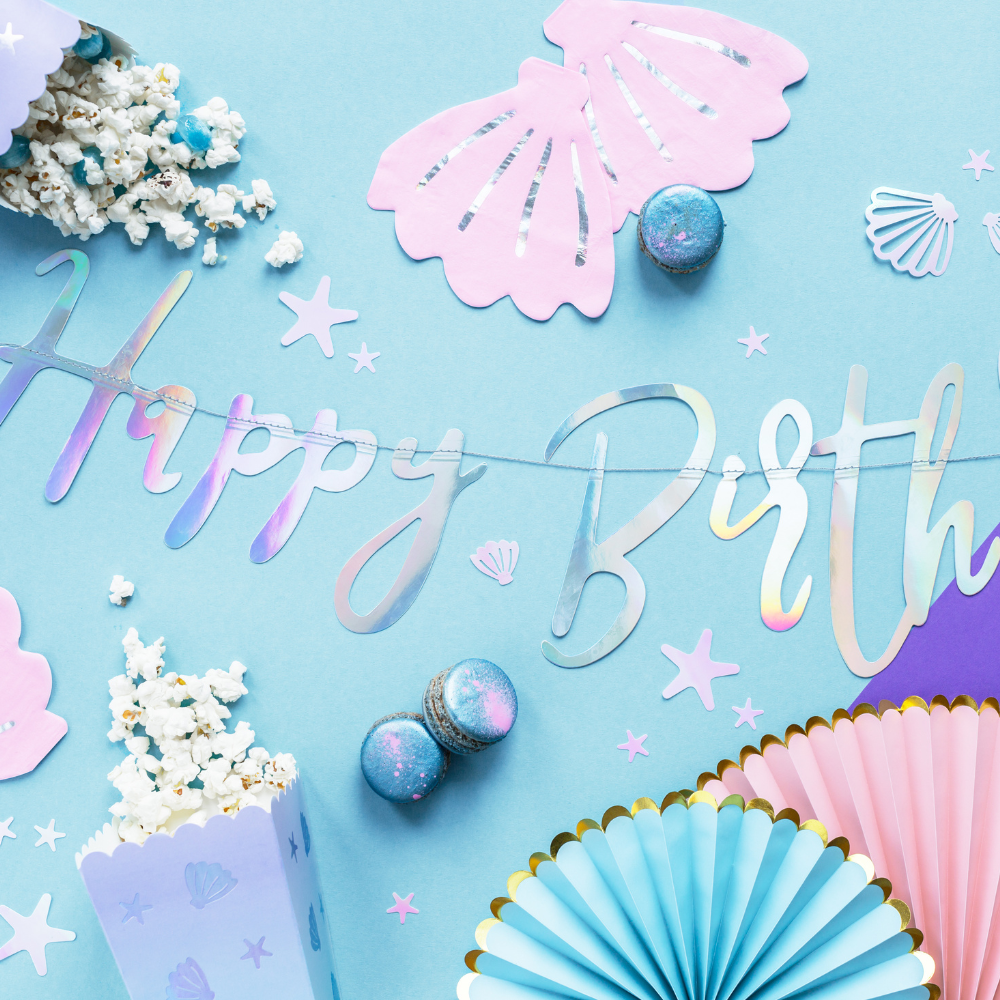 Happy Birthday Banner Holografisk