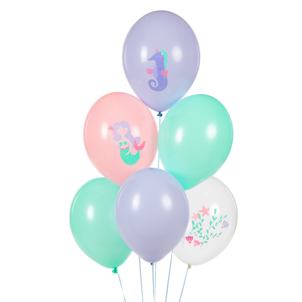 Havfrue Pastell Ballonger 6 stk