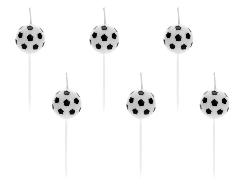 Kakelys Fotball 2,5 cm - 6 stk