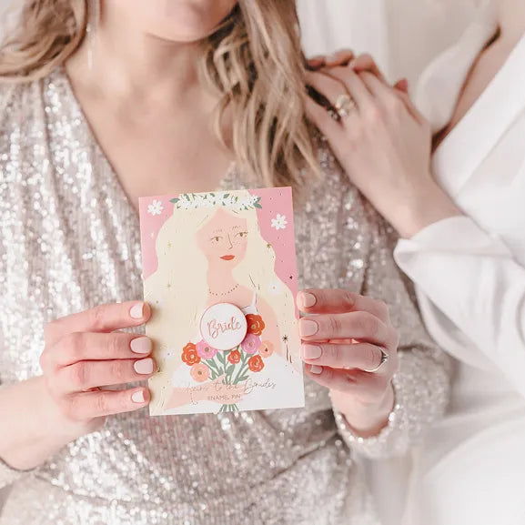 Kort til Brud med Bride Pin - 10,5 x 15 cm