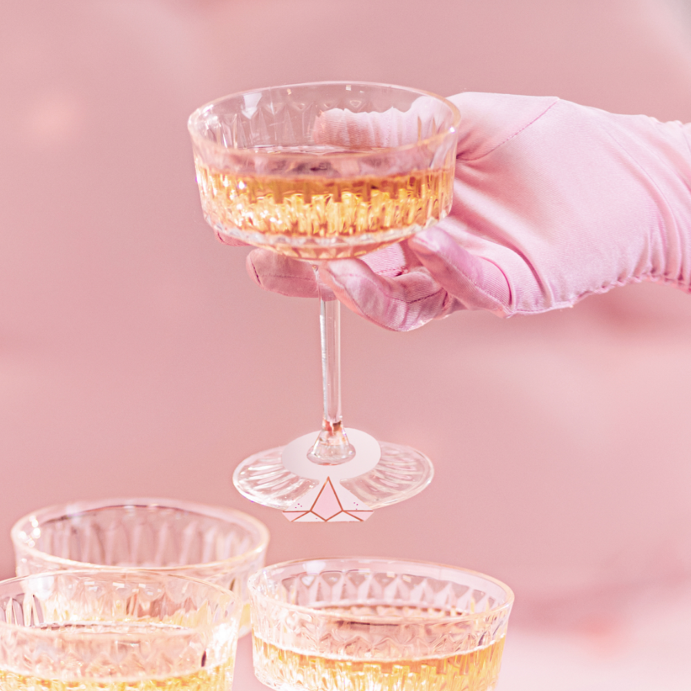 Navnelapper til Glass Ringer 10 stk.