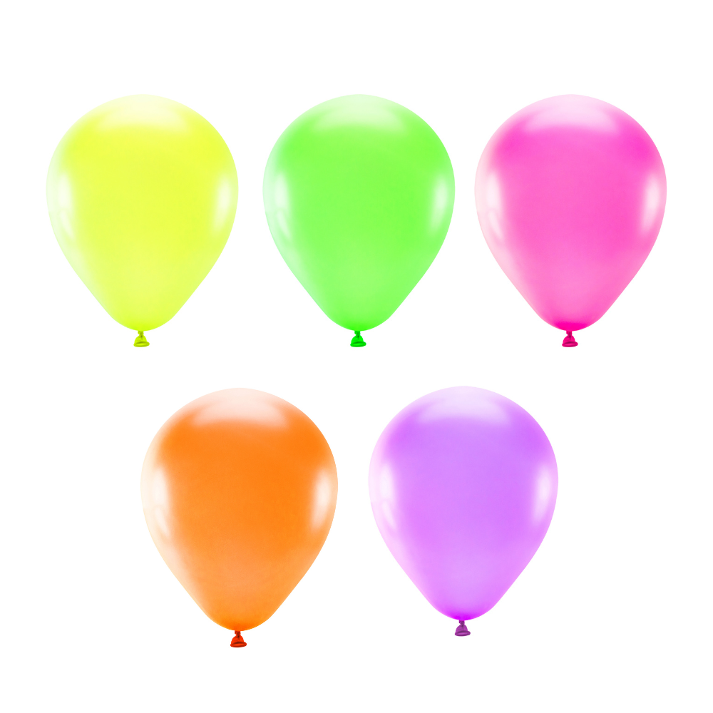 Neon Ballonger 5 stk.