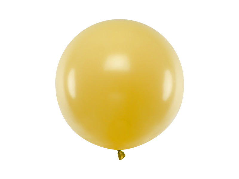 Stor Rund Ballong 60 cm Gull Metallic