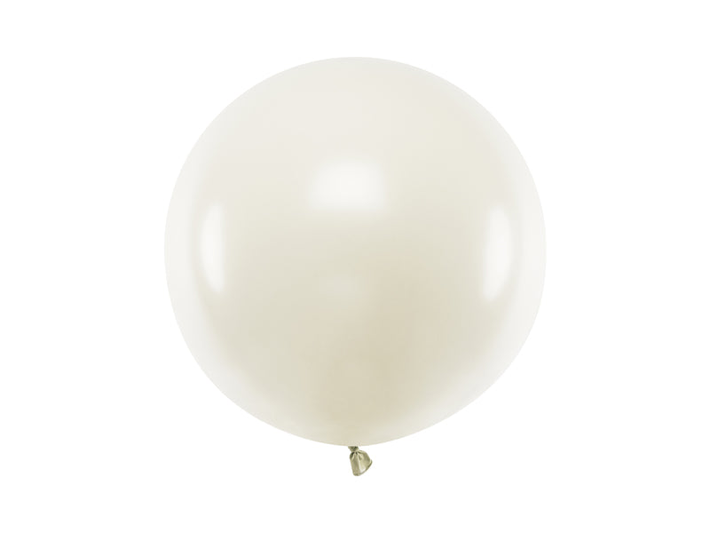 Stor Rund Ballong 60 cm Lys Krem Pastell