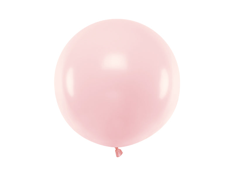 Stor Rund Ballong 60 cm Matt Rosa Pastell