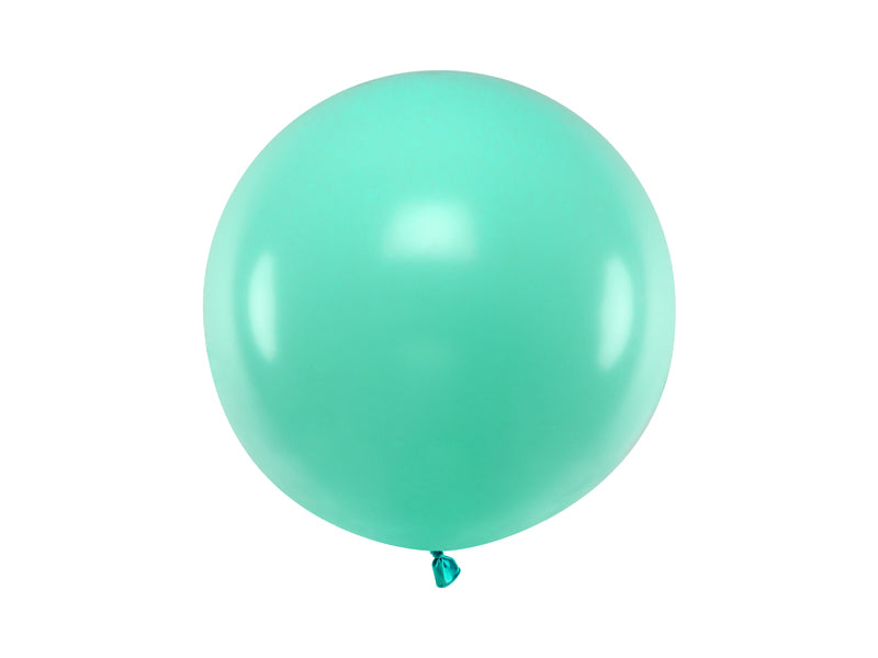 Stor Rund Ballong 60 cm Aquamarin Pastell
