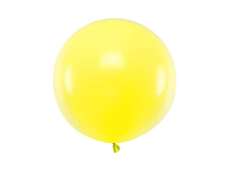 Stor Rund Ballong 60 cm Sitrongul Pastell