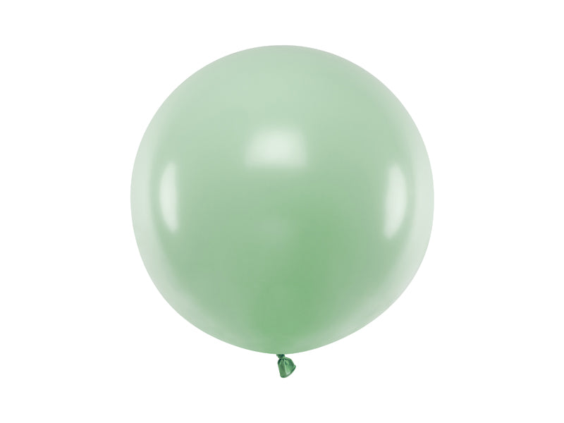 Stor Rund Ballong 60 cm Pistasj Grønn Pastell
