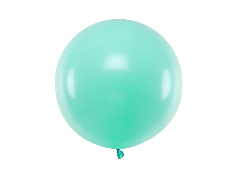 Stor Rund Ballong 60 cm Lys Mint Pastell