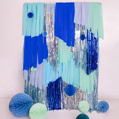 Papirgirlander Blå-Grønn 5cm x 10m - 6 stk