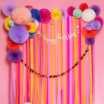 Papirgirlander Sommerfarger 5cm x 10m - 6 stk