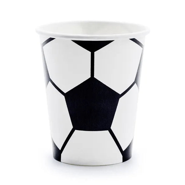 Papirkopper Fotball 260 ml - 6 stk