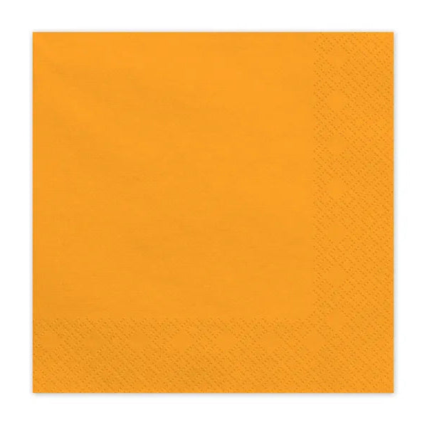 Papirservietter Oransje 33x33 cm - 20 stk
