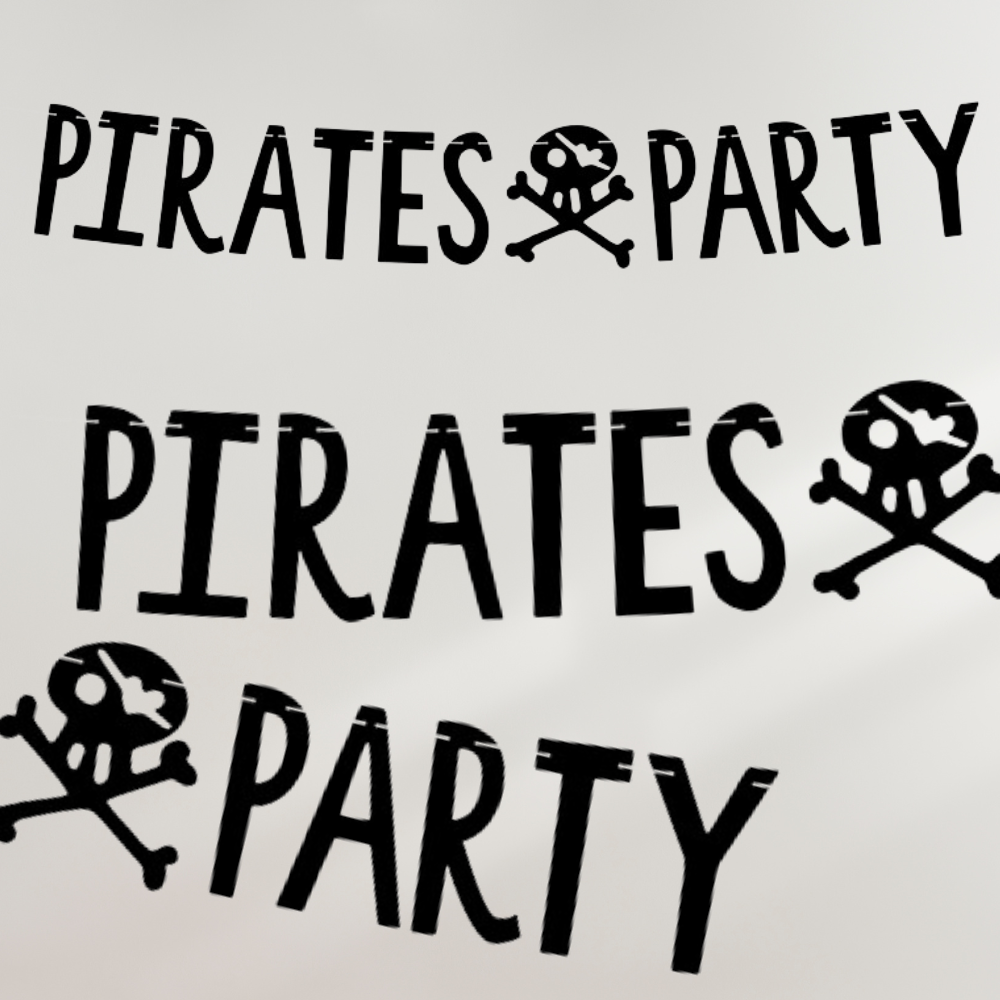 Piratparty Banner 14 x 100 cm.