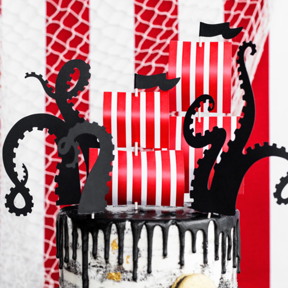 Piratparty Kaketopper 5 stk.