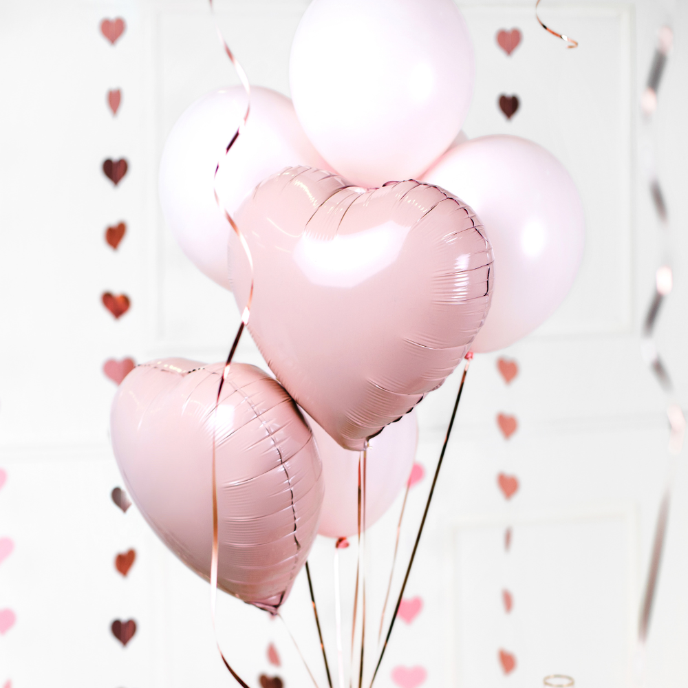 Rosa Hjerte Folieballong