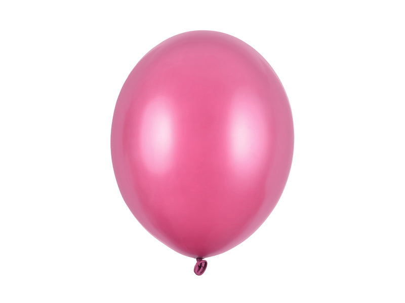 Lateksballonger Mørk Rosa Metallic