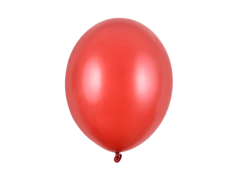 Lateksballonger Valmuerød Metallic
