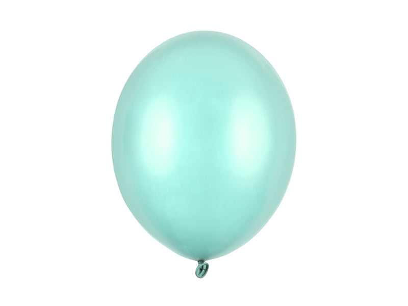 Lateksballonger Mintgrønn Metallic