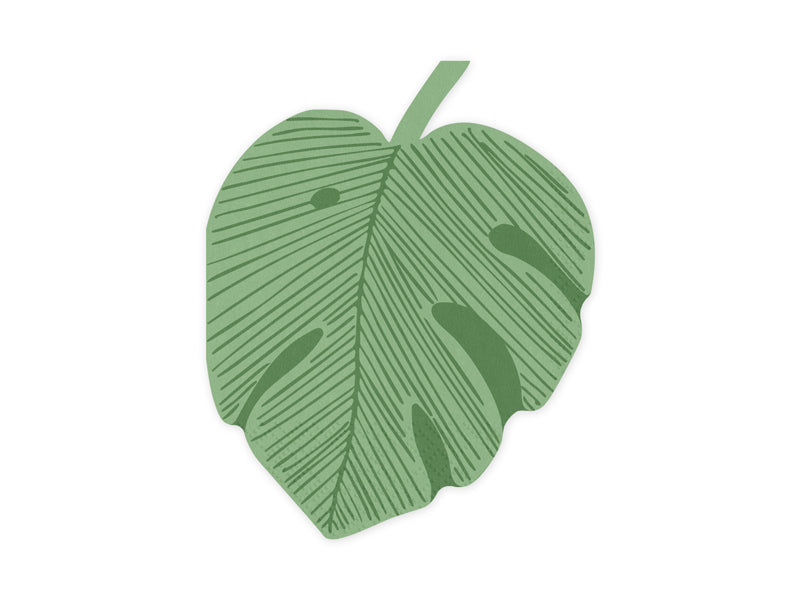 Monstera Blad Servietter Grønn - 12 stk