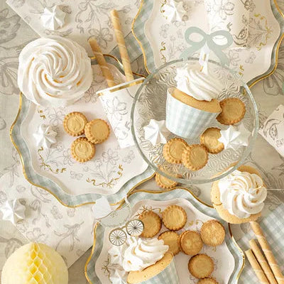 Servietter Blomster og Fugler 33x33 cm - 12 stk