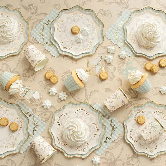 Tallerkener ruter 23 cm - 6 stk