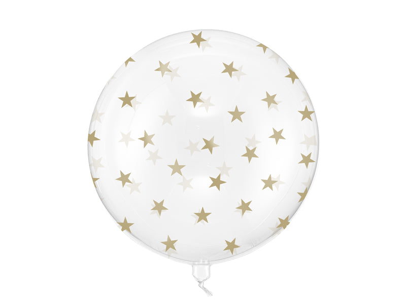 Bobleballong med Gullstjerner 60 cm