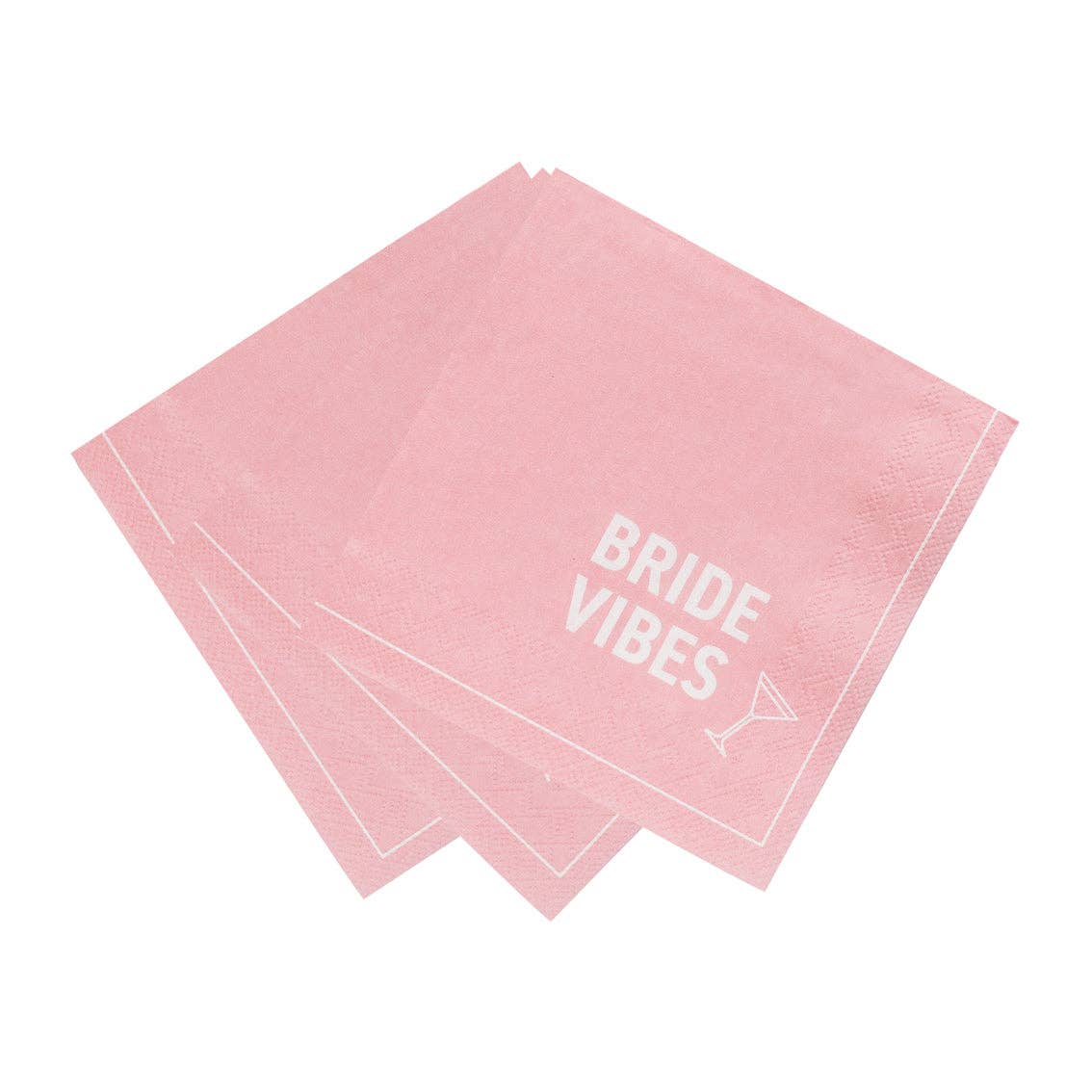 Cocktailservietter «Bride Vibes» Rosa – detaljbilde
