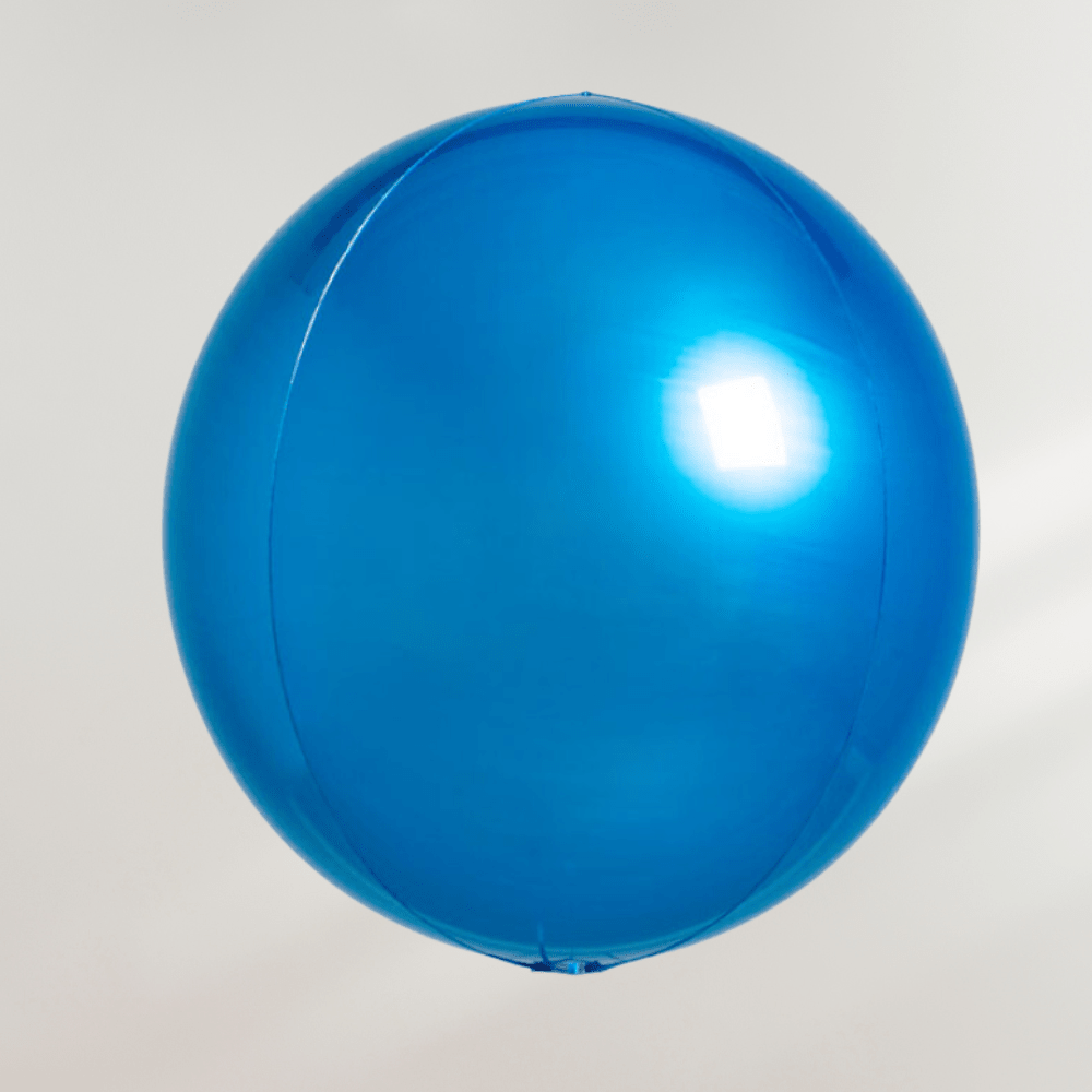 Globe Ballong Blå Metallisk - Ballonglevering.no