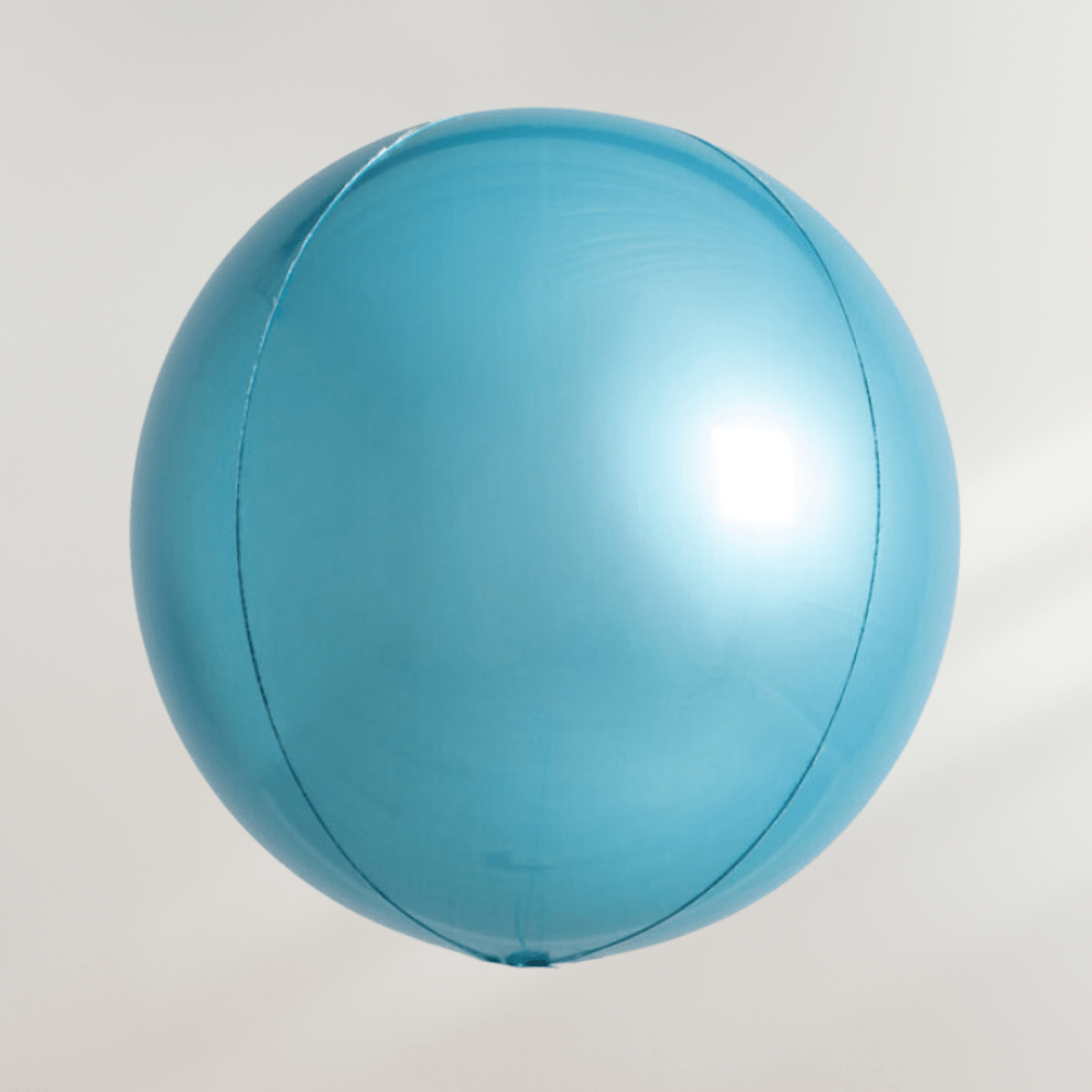 Globe Ballong Lyseblå Metallisk - folieballong fra Anagram