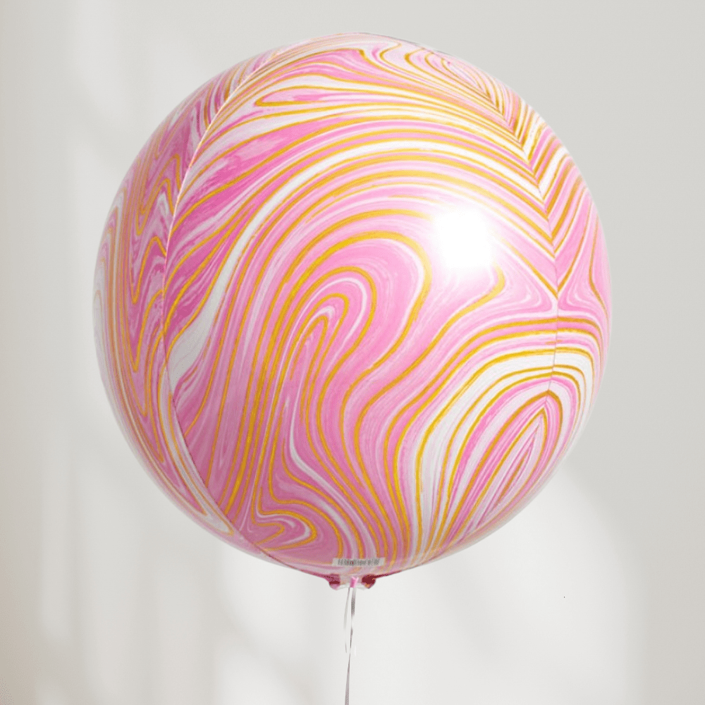 Globe Ballong Rosa Marmor - folieballong fra Anagram