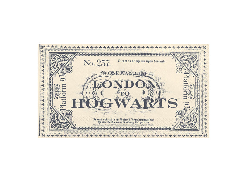 Harry Potter Servietter Togbillett London–Galtvort - 20 stk