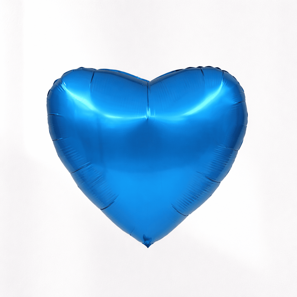 Hjerte Ballong Blå - Ballonglevering.no