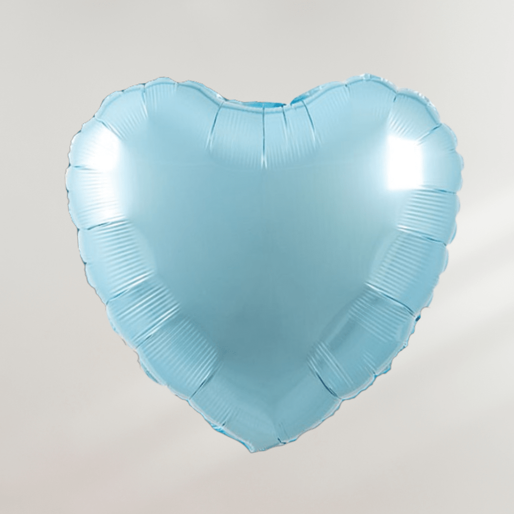 Hjerte Ballong - Sateng Pastellblå