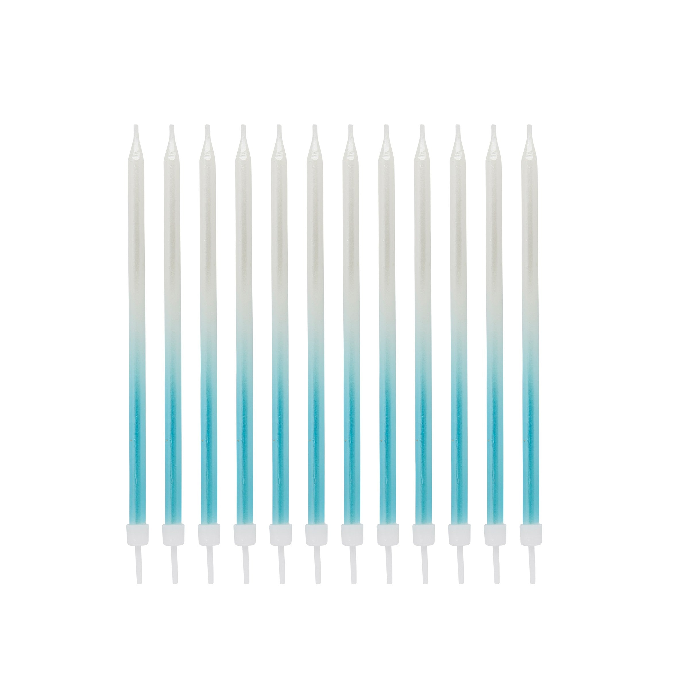Kakelys Ombre Spiral Blå – 12 pk til bursdag fra Festkompaniet