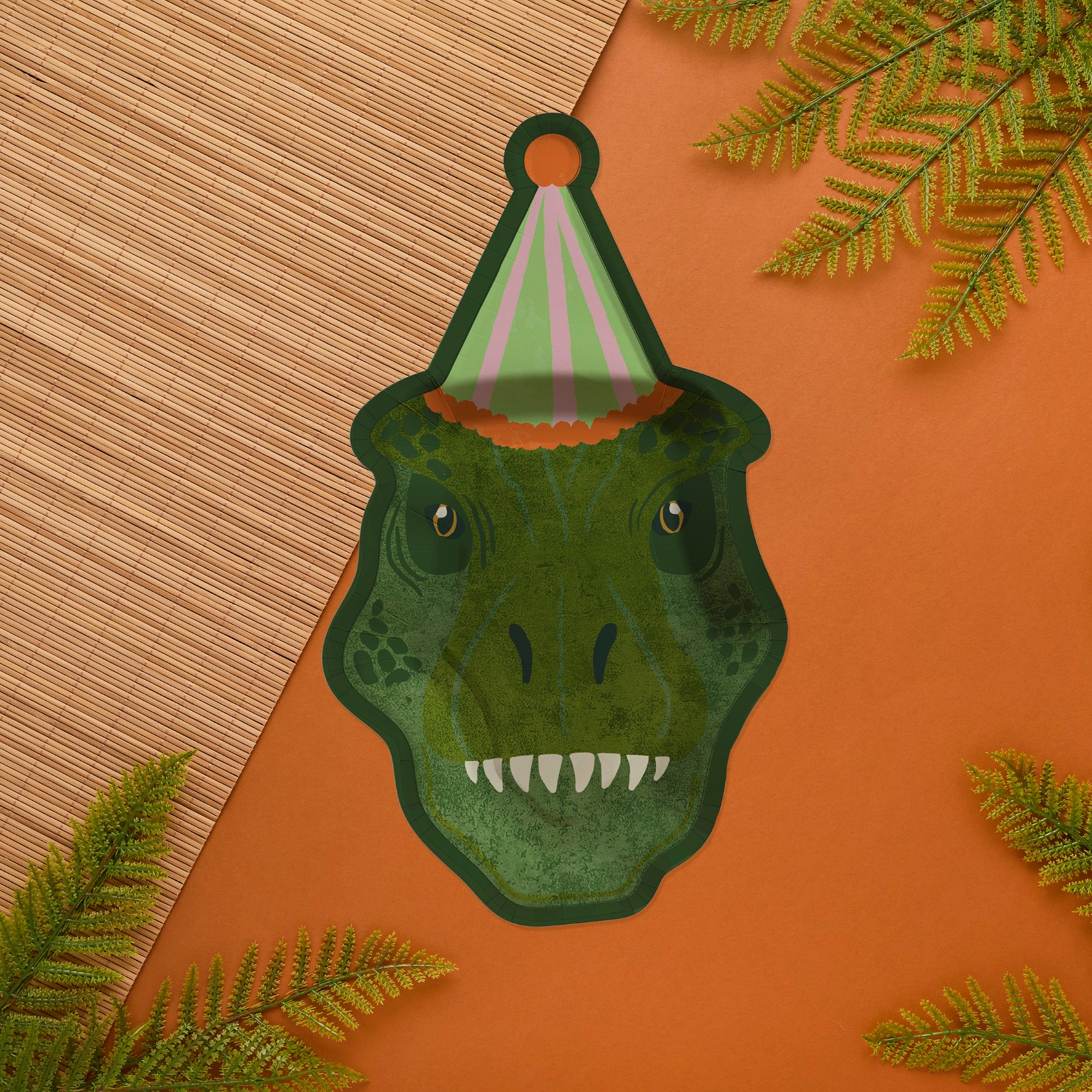 Papptallerkener Dinosaur – 8 pk – stemningsbilde fra fest