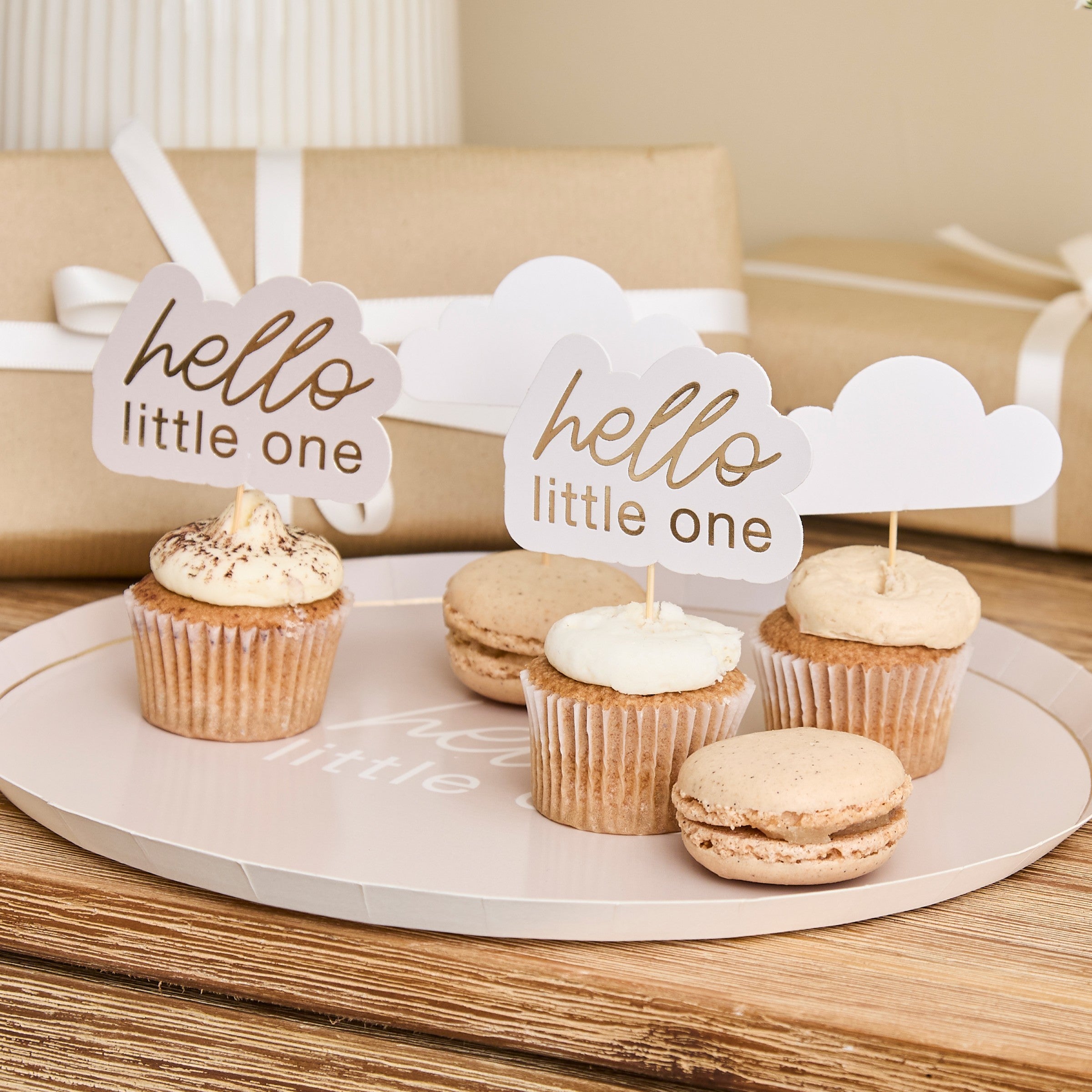 Pyntepinner Sky Baby Shower – 12 pk – brukt i festdekorasjon