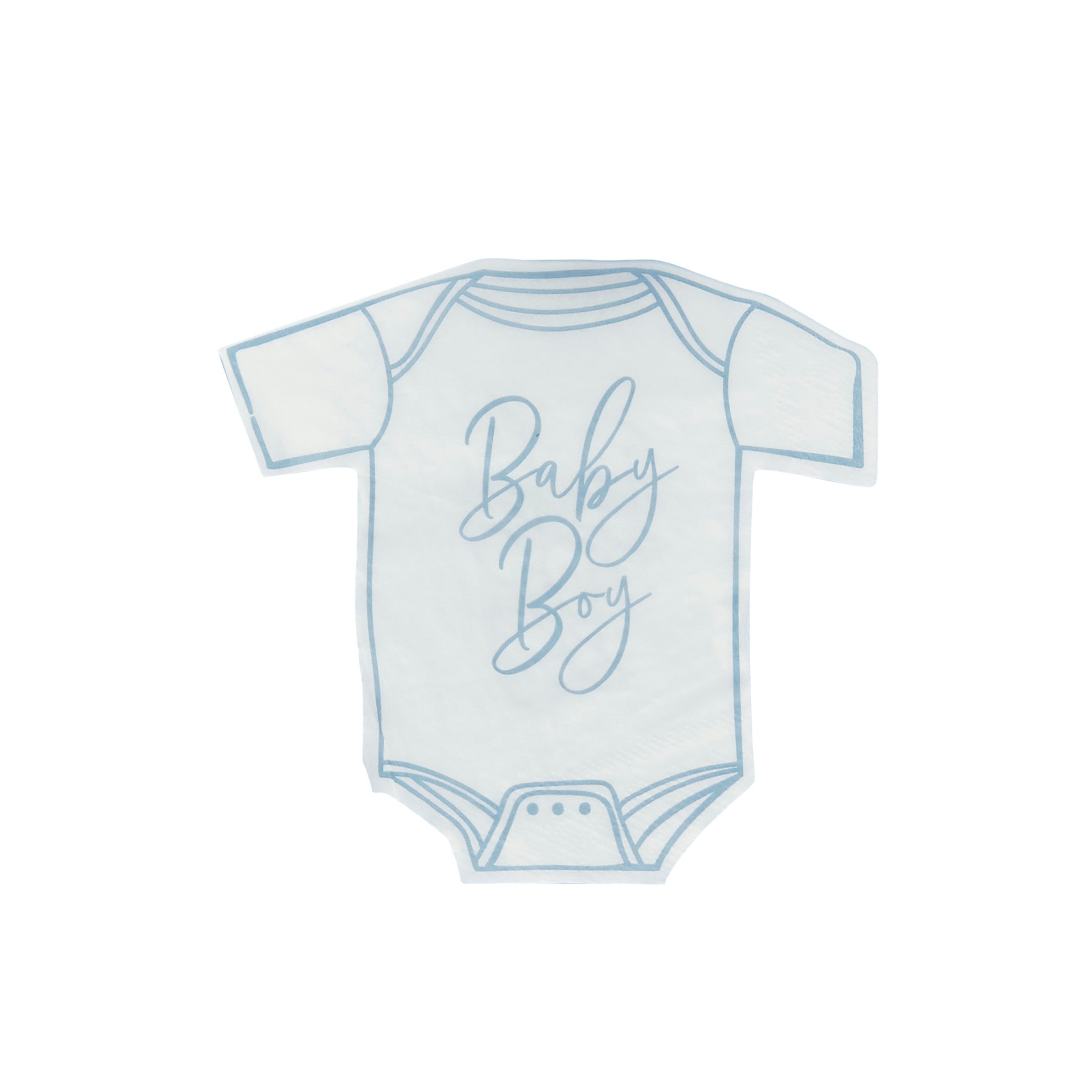 Servietter «Baby Boy» Blå – 16 pk til baby shower fra Festkompaniet