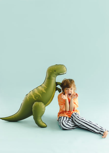 Stående Folieballong T-Rex Grønn 93x79 cm – bilde 3