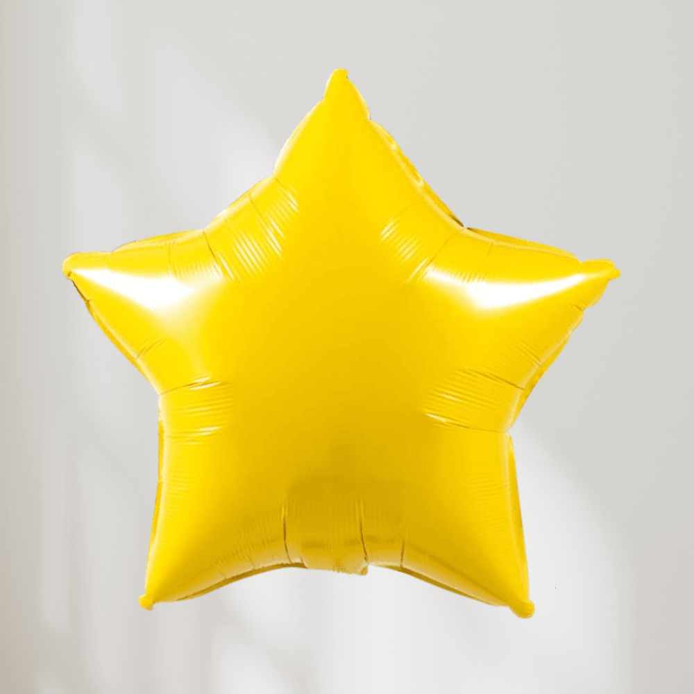 Stjerne Gul Metallic - folieballong fra Anagram