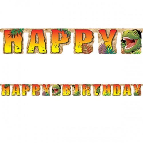Dinosaurbursdag Stort Banner