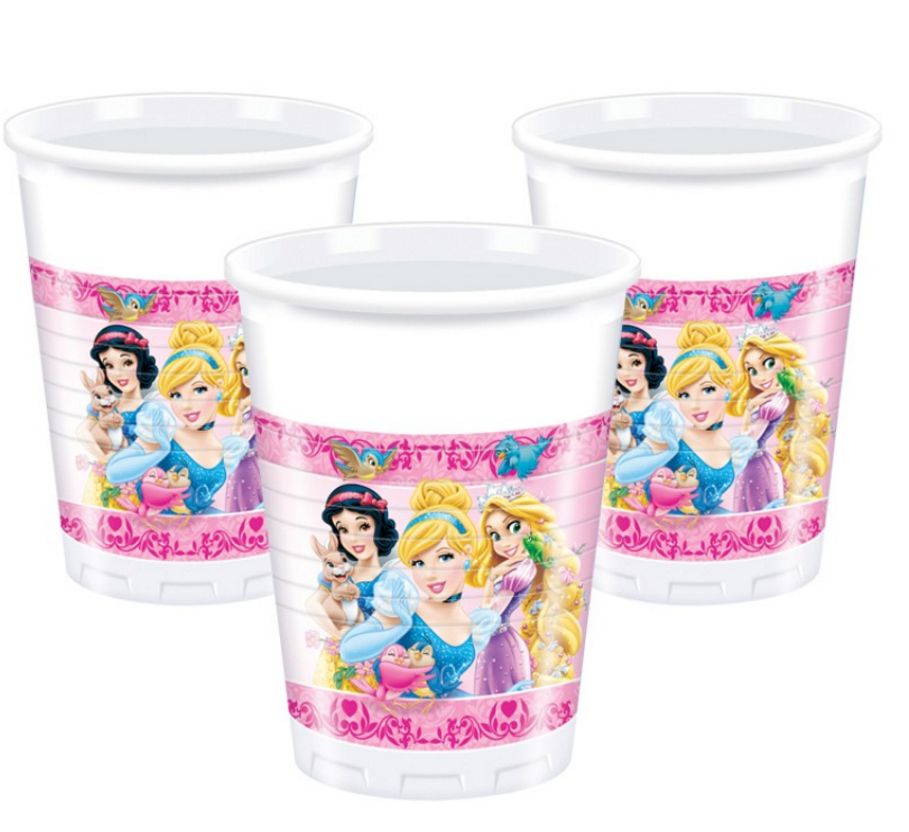 Disney Prinsesse Kopper 8 stk.
