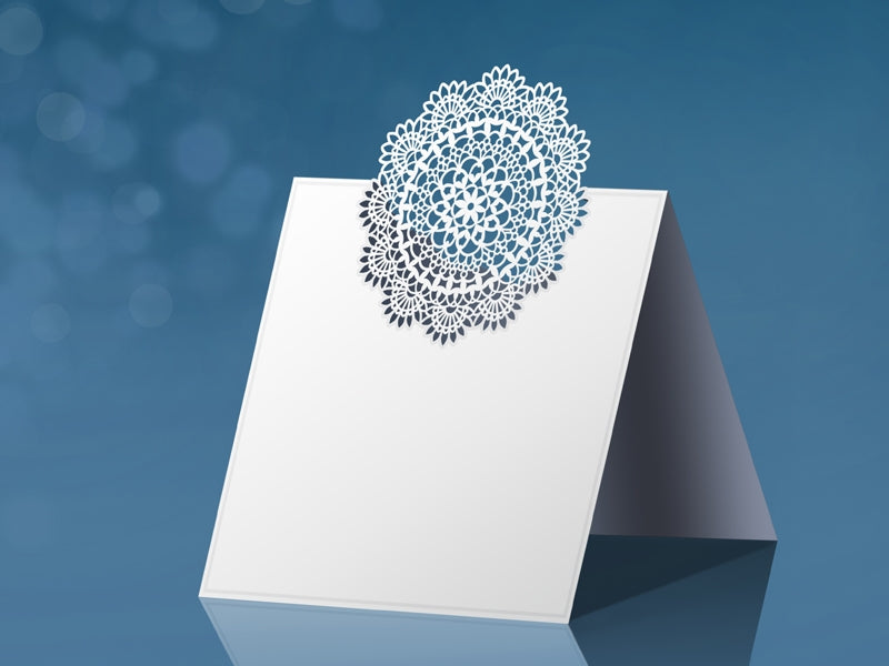 Bordkort med rosett 10 stk.