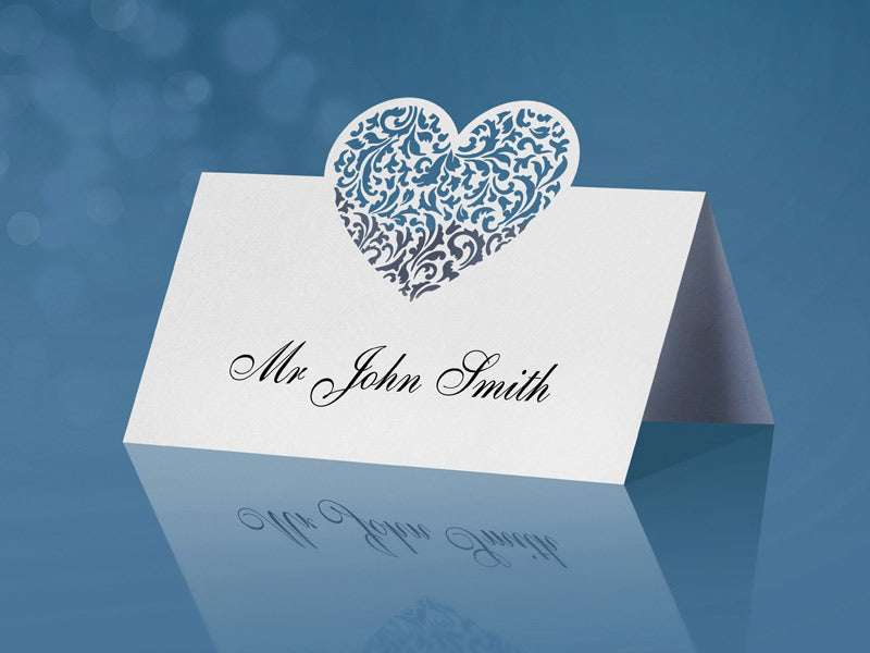 Bordkort med hjerte 10 stk.