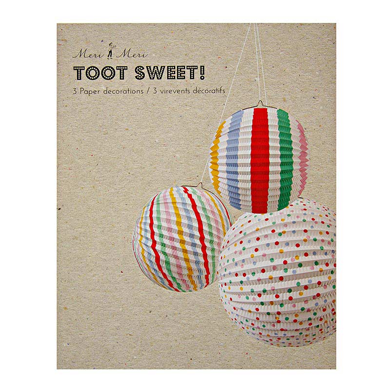 Lanterner Sweet Dekorasjon 3 stk.